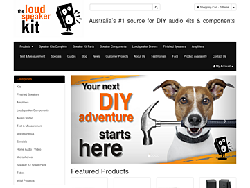 Screenshot of theloudspeakerkit.com
