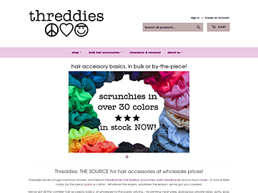 Screenshot of threddies.com