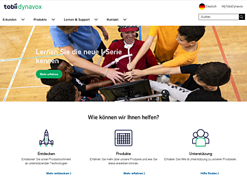 Screenshot of tobiidynavox.de