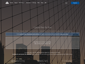 Screenshot of ufile.io