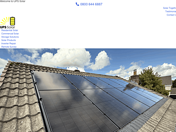 Screenshot of ups-solar.co.uk