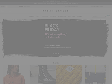 Screenshot of urbanexcess.com