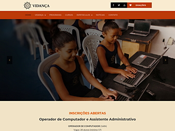 Screenshot of vidanca.org.br