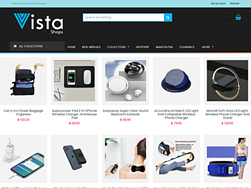 Screenshot of vistashops.com