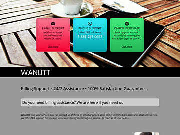 Screenshot of wanutt.com