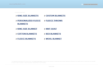 Screenshot of warmyblanket.com