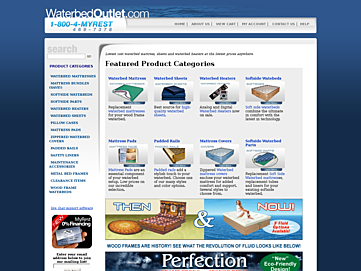 Screenshot of waterbedoutlet.com