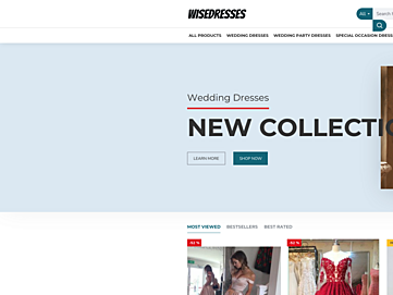 Screenshot of wisedresses.com