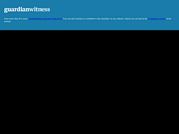 Screenshot of witness.theguardian.com